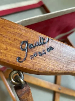 Ensemble de terrasse d'extérieur authentique français, 5 chaises et une table