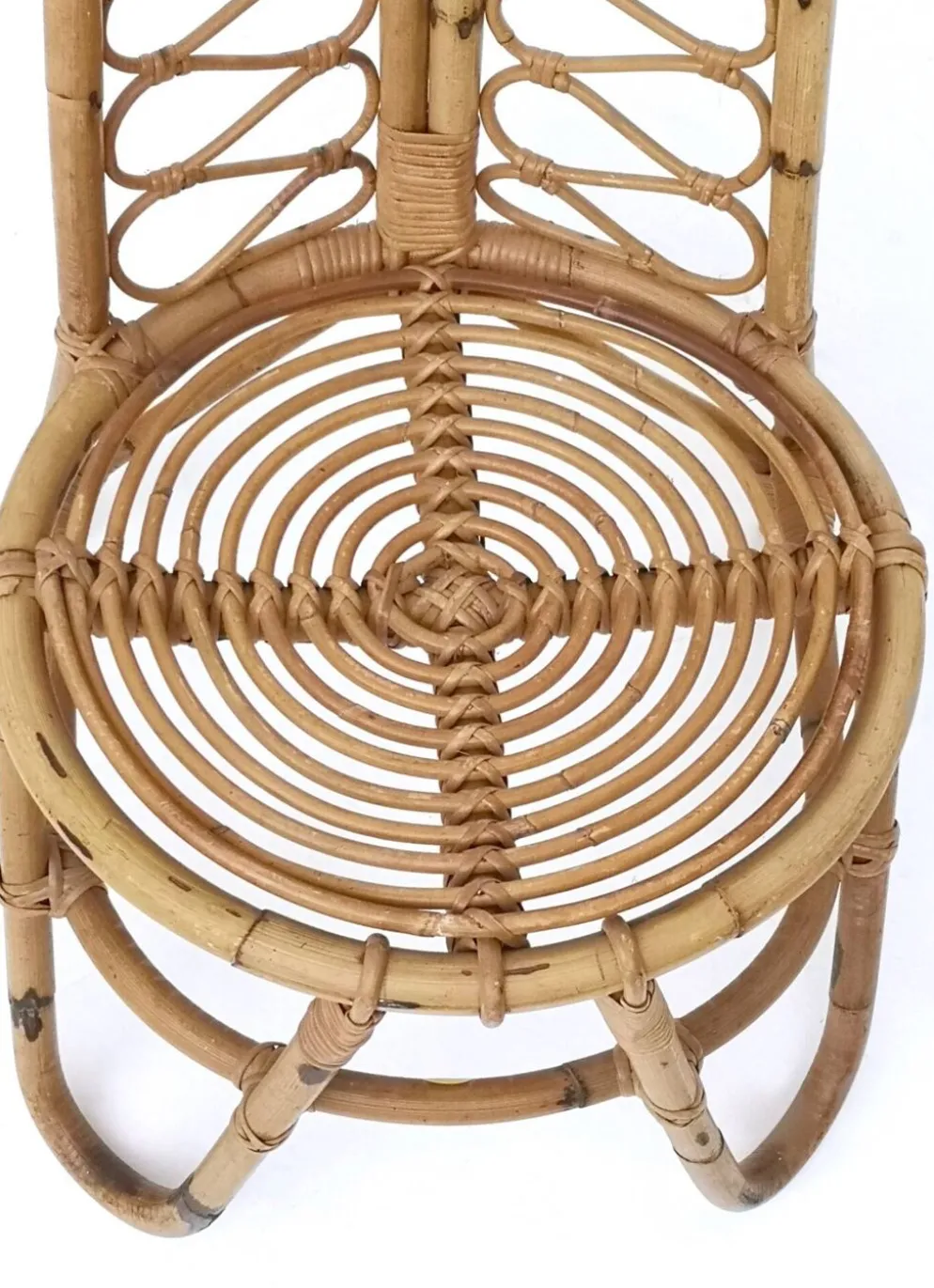 Ensemble de trois chaises de jardin en bambou, Italie