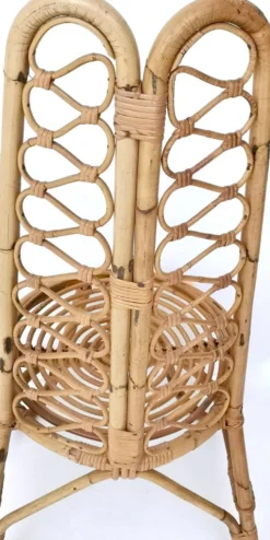 Ensemble de trois chaises de jardin en bambou, Italie