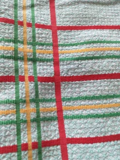 Ensemble nappe et 11 serviettes coton damassé vintage