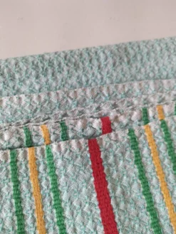 Ensemble nappe et 11 serviettes coton damassé vintage