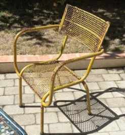 Ensemble René Malaval modèle Radar – table - 2 fauteuils – années 1950