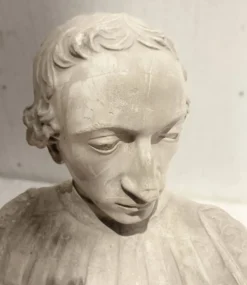 Epreuve en plâtre sculpté Buste d'un jeune homme XX siècle