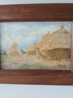 Ernest Faut (1879-1961) – Huile sur panneau signée E. Faut – Paysage r