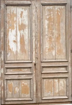 Façade de placard à double portes en sapin massif XXsiècle