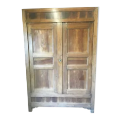 Facade d'armoire ancienne double porte en noyer