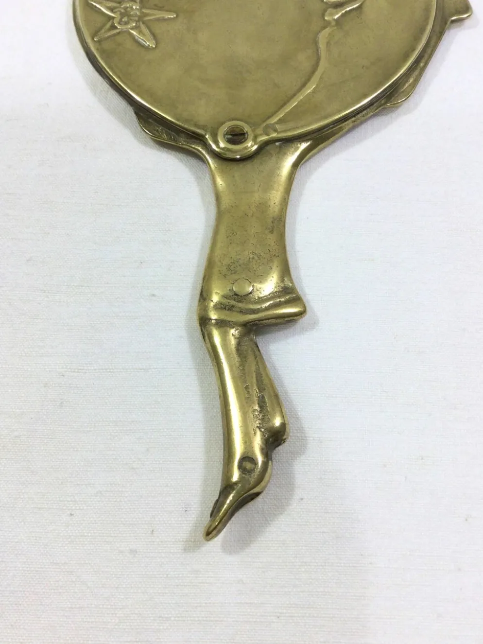 Face à main bronze « pierrot » 12x22cm