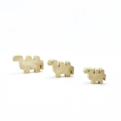 Famille de 3 chameaux en travertin par Fratelli Mannelli