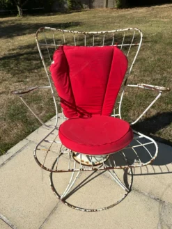 Fauteuil de jardin vintage Homecrest 1960 pivotant