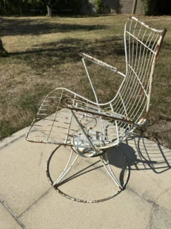 Fauteuil de jardin vintage Homecrest 1960 pivotant