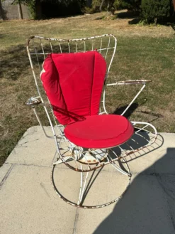 Fauteuil de jardin vintage Homecrest 1960 pivotant