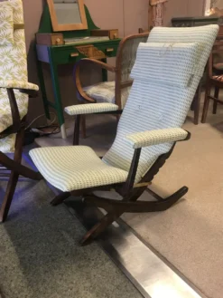 Fauteuil détente à bascule tissu compatible pour l extérieur