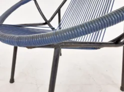 Fauteuil extérieur en fil du milieu du siècle