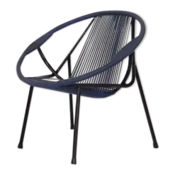 Fauteuil extérieur en fil du milieu du siècle