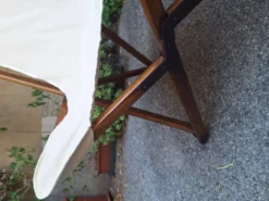 Fauteuil pliant modèle Tripolina en bois, fer et tissu pour Citterio, années 1970.