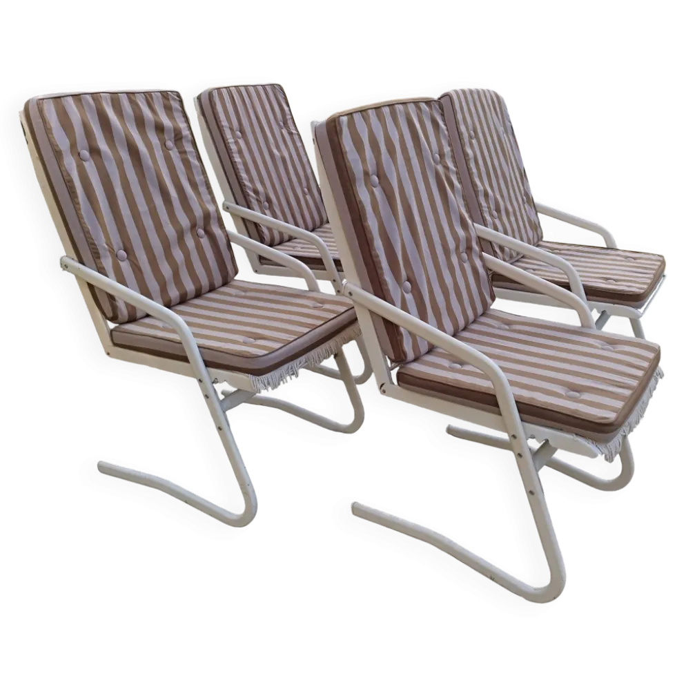 Fauteuils de jardin métallique vintage