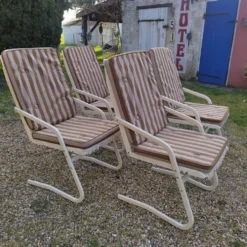 Fauteuils de jardin métallique vintage