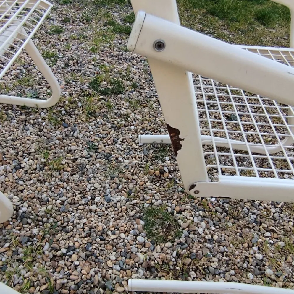 Fauteuils de jardin métallique vintage