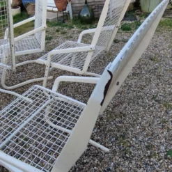 Fauteuils de jardin métallique vintage