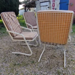 Fauteuils de jardin métallique vintage
