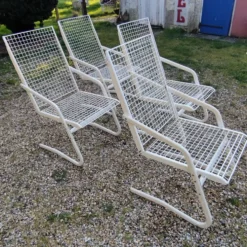 Fauteuils de jardin métallique vintage