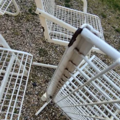 Fauteuils de jardin métallique vintage