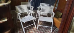 4 fauteuils de jardin pliants R Gleizes
