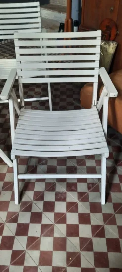 4 fauteuils de jardin pliants R Gleizes