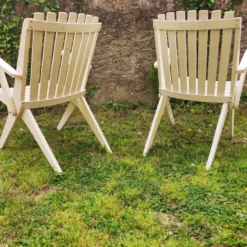 Fauteuils de jardin pliants vintage 1970
