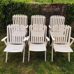 Fauteuils de jardin pliants vintage 1970