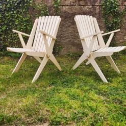Fauteuils de jardin pliants vintage 1970