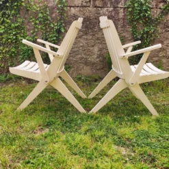Fauteuils de jardin pliants vintage 1970