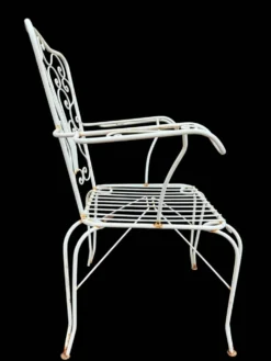 4 Fauteuils en fer forgé provençaux