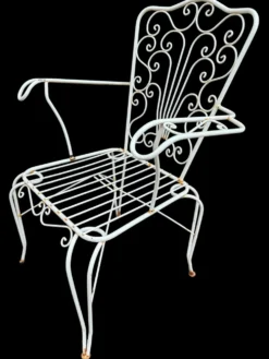 4 Fauteuils en fer forgé provençaux