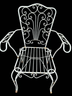 4 Fauteuils en fer forgé provençaux