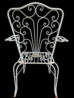 4 Fauteuils en fer forgé provençaux