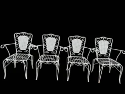 4 fauteuils Provençaux en fer forgé 60’s