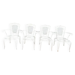 4 fauteuils Provençaux en fer forgé 60’s