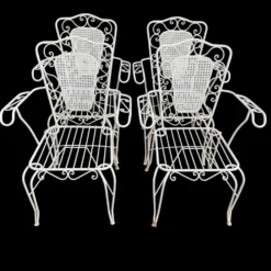 4 fauteuils Provençaux en fer forgé 60’s