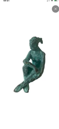 Femme assise - bronze original d’art