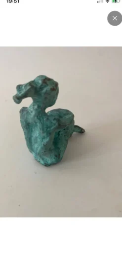 Femme assise - bronze original d’art