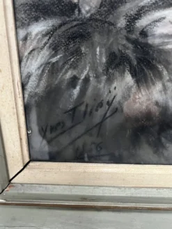 " femme aux épaules dénudées par yves diey " portrait en bustre