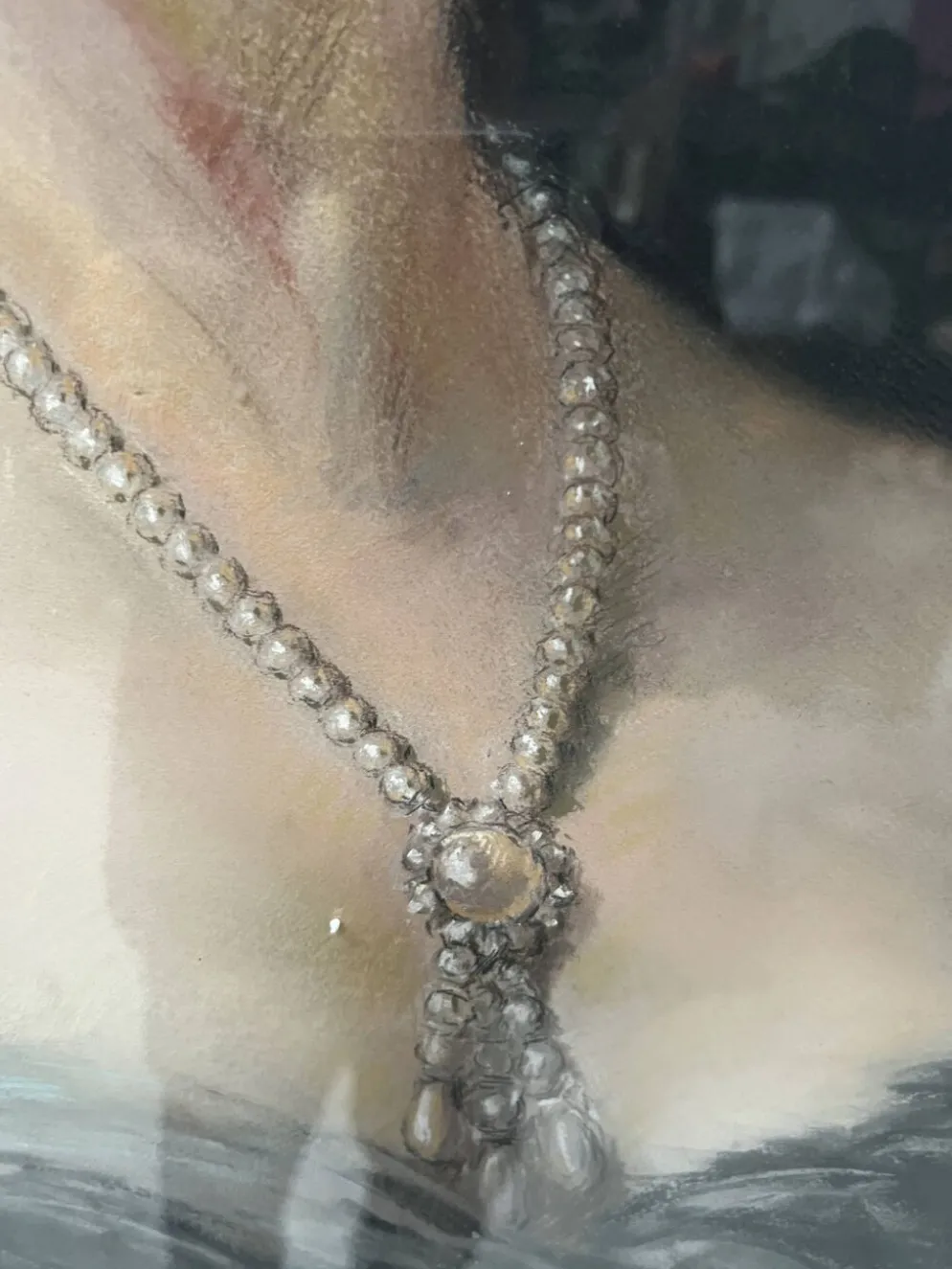 " femme aux épaules dénudées par yves diey " portrait en bustre