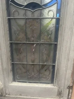 Fenêtre a imposte en vitrail Art Déco vers 1900 XX siècle