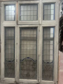 Fenêtre a imposte en vitrail Art Déco vers 1900 XX siècle