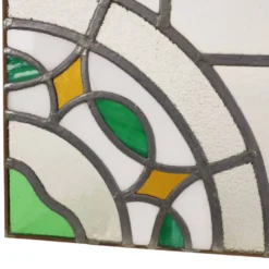 Fenêtre en vitrail florale Art Déco colorée 51x42cm