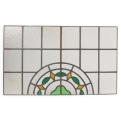 Fenêtre en vitrail florale Art Déco colorée 51x42cm