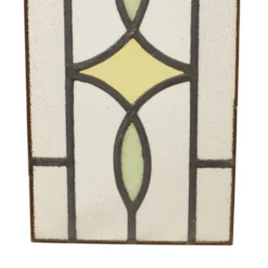 Fenêtre en vitrail géométrique Art Déco 85x24cm