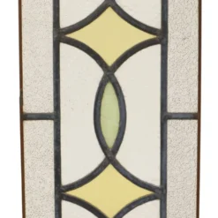 Fenêtre en vitrail géométrique Art Déco 85x24cm
