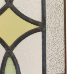 Fenêtre en vitrail géométrique Art Déco 85x24cm